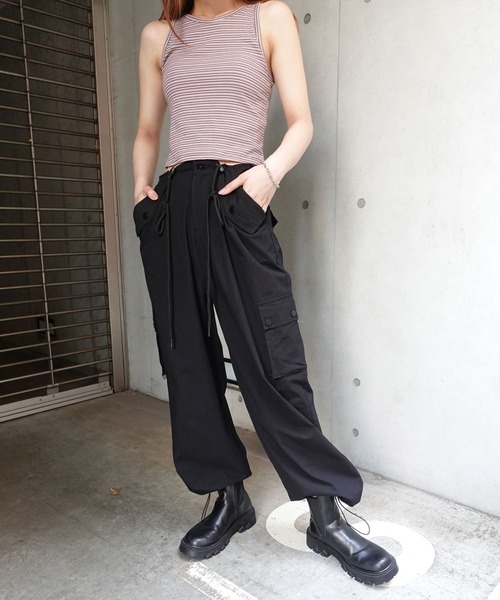 CORNERS(コーナーズ)の「カラーカーゴパンツ(カーゴパンツ・レディース・ブラック/ピンク/グリーン/ベージュ系その他・M/L)」の14枚目の写真