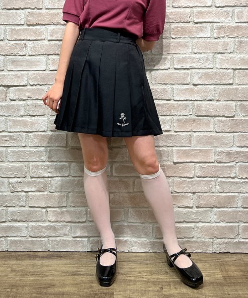 axes femme(アクシーズファム)の「刺繍入プリーツキュロット(その他パンツ・レディース・ブラック/グレー/キナリ・FREE)」の3枚目の写真
