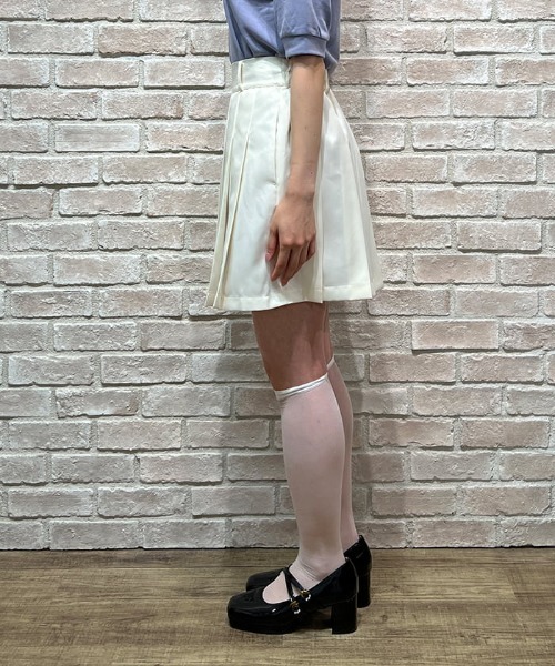 axes femme(アクシーズファム)の「刺繍入プリーツキュロット(その他パンツ・レディース・ブラック/グレー/キナリ・FREE)」の5枚目の写真