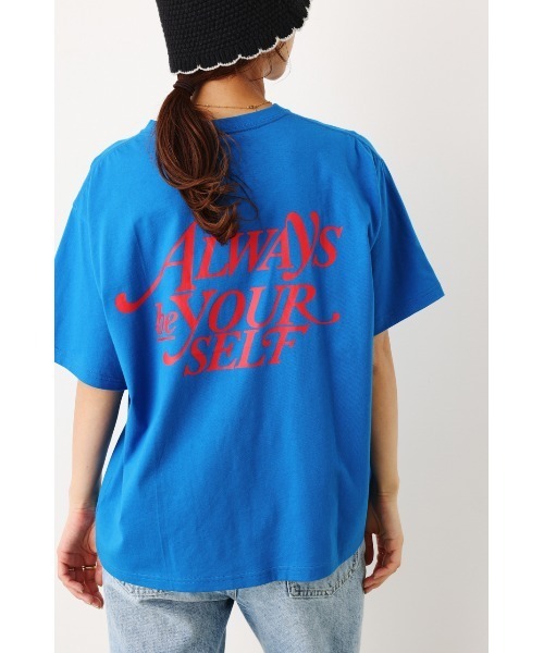 RODEO CROWNS WIDE BOWL(ロデオクラウンズワイドボウル)の「ALWAYSロゴTシャツ(Tシャツ/カットソー・レディース・オフホワイト/オレンジ/ブルー/ブラック・FREE)」の6枚目の写真