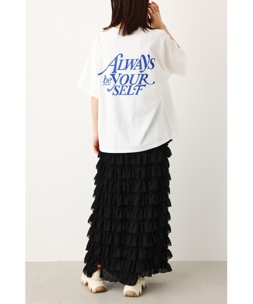 RODEO CROWNS WIDE BOWL(ロデオクラウンズワイドボウル)の「ALWAYSロゴTシャツ(Tシャツ/カットソー・レディース・オフホワイト/オレンジ/ブルー/ブラック・FREE)」の7枚目の写真