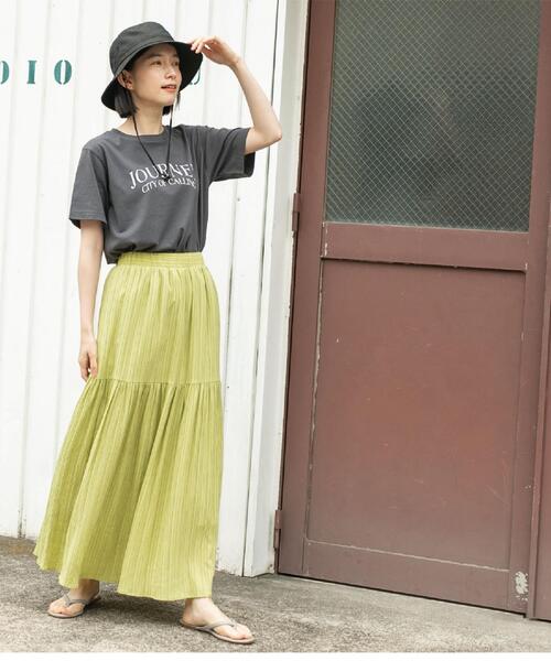 coen（コーエン）の「ティアードスカート（スカート・レディース・ブラック/オフホワイト/イエロー/ケリー・M/L）」の16枚目の写真