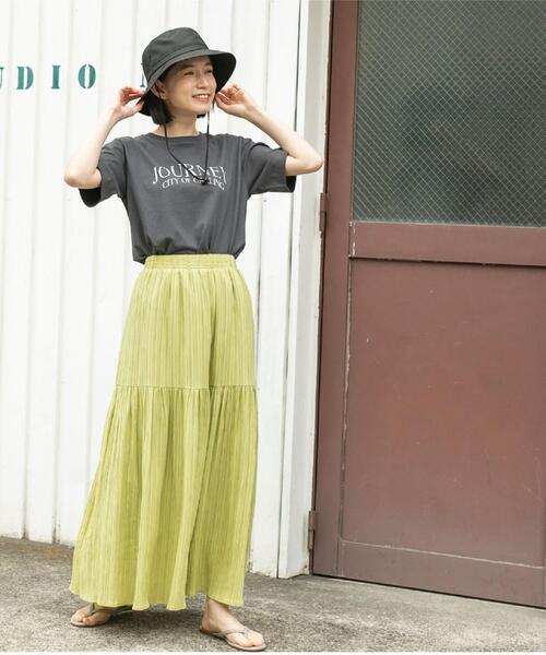 coen（コーエン）の「ティアードスカート（スカート・レディース・ブラック/オフホワイト/イエロー/ケリー・M/L）」の5枚目の写真