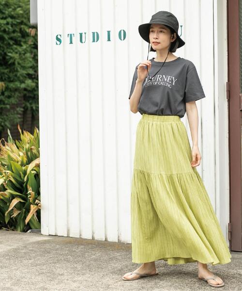 coen（コーエン）の「ティアードスカート（スカート・レディース・ブラック/オフホワイト/イエロー/ケリー・M/L）」の11枚目の写真