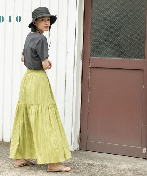 coen（コーエン）の「ティアードスカート（スカート・レディース・ブラック/オフホワイト/イエロー/ケリー・M/L）」の22枚目の写真