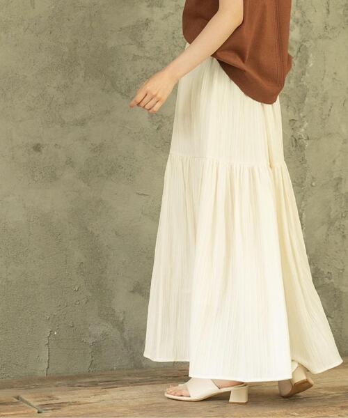 coen（コーエン）の「ティアードスカート（スカート・レディース・ブラック/オフホワイト/イエロー/ケリー・M/L）」の17枚目の写真