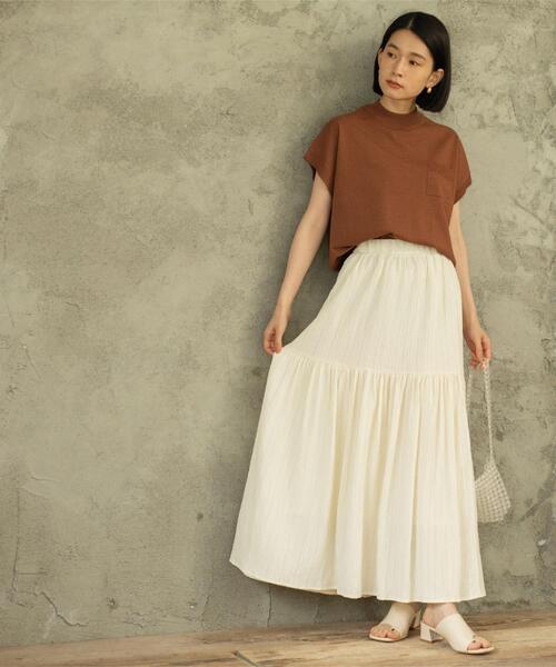 coen（コーエン）の「ティアードスカート（スカート・レディース・ブラック/オフホワイト/イエロー/ケリー・M/L）」の12枚目の写真