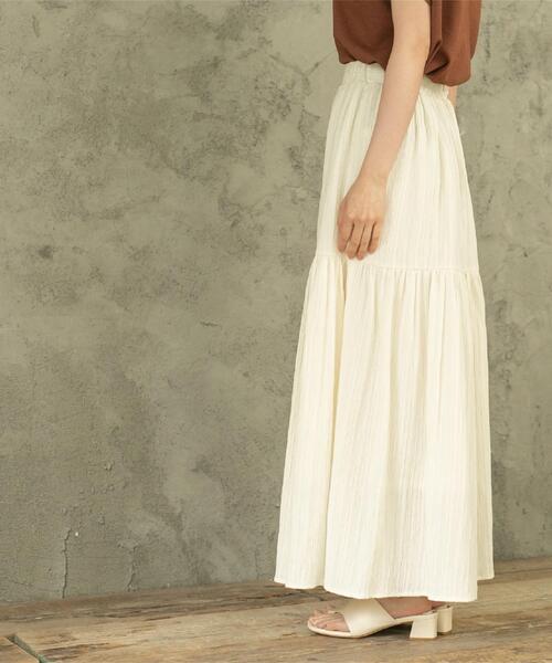 coen（コーエン）の「ティアードスカート（スカート・レディース・ブラック/オフホワイト/イエロー/ケリー・M/L）」の7枚目の写真