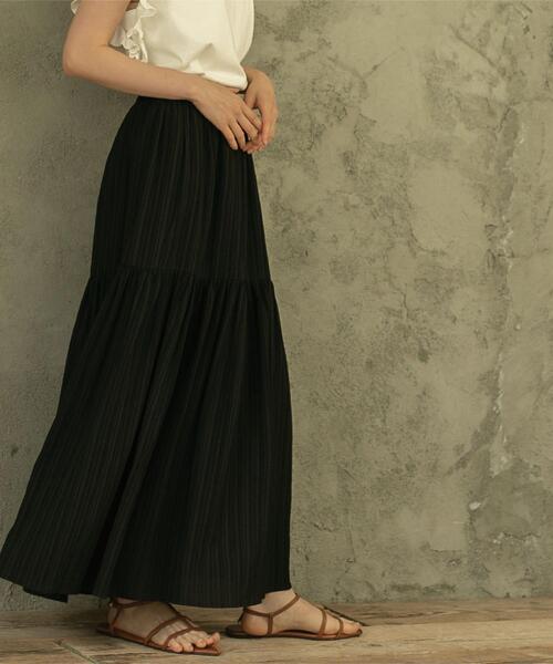 coen（コーエン）の「ティアードスカート（スカート・レディース・ブラック/オフホワイト/イエロー/ケリー・M/L）」の19枚目の写真