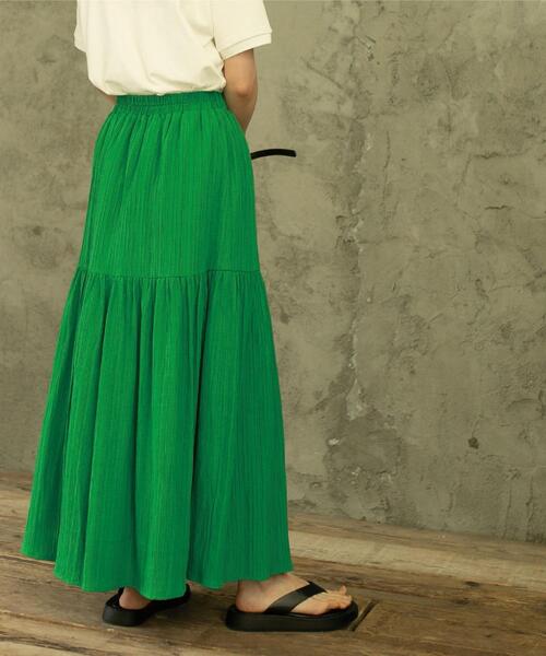 coen（コーエン）の「ティアードスカート（スカート・レディース・ブラック/オフホワイト/イエロー/ケリー・M/L）」の9枚目の写真