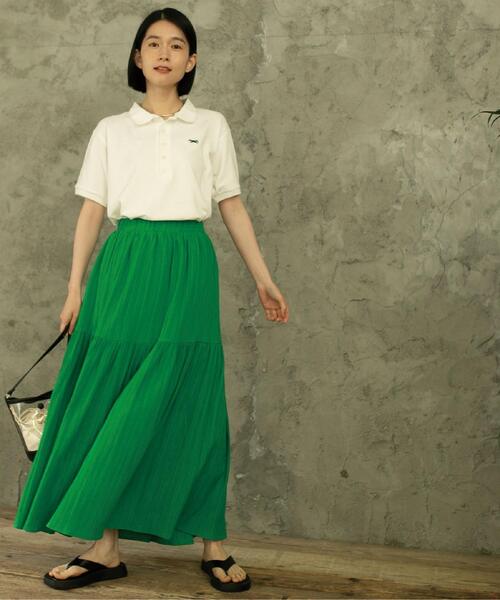 coen（コーエン）の「ティアードスカート（スカート・レディース・ブラック/オフホワイト/イエロー/ケリー・M/L）」の15枚目の写真