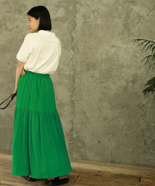 coen（コーエン）の「ティアードスカート（スカート・レディース・ブラック/オフホワイト/イエロー/ケリー・M/L）」の21枚目の写真