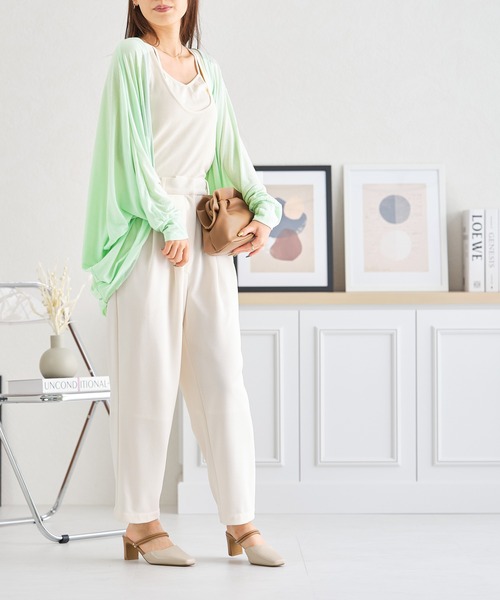 acro（アクロ）の「UVケア機能付きモモンガボレロカーディガン/AC3818（カーディガン/ボレロ・レディース・ホワイト/グリーン/ブラック/ブルー/グレー・ﾌﾘ-）」の21枚目の写真