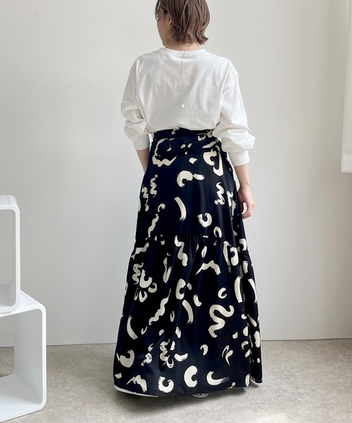 LHELBIE(レルビエ)の「パール+発泡プリントロゴロンT(Tシャツ/カットソー・レディース・オフホワイト/ピンク/ブルーグレー/チャコールグレー・M)」の18枚目の写真