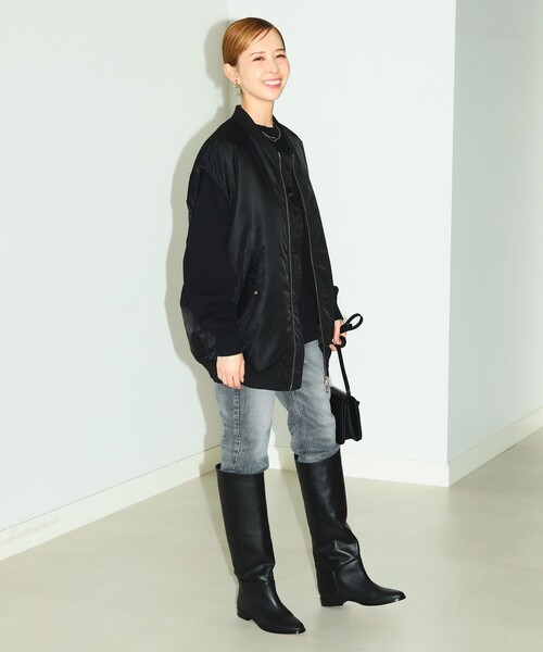 【美品】【Lサイズ】【BEAMS】【MA-1】【人気ブラック】【ビームス】 BEAMS（ビームス）リラックスフィット MA-1 （撥水）（ブルゾン