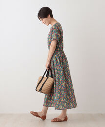 AfternoonTea ウエストシャーリング　ワンピース　リバティ 花柄 楽天市場】【WEB限定】ウエストシャーリングワンピース/リバティ