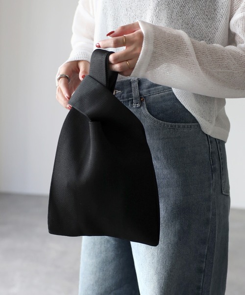 Riberry（リベリー）の「柄アソートミニニットバッグ（ハンドバッグ・レディース・ブラック系2/ブラック系1/ブラック系3/ホワイト/C/H/M/G/A/F/L/B/D/J/N/X/W/V・FREE）」の5枚目の写真