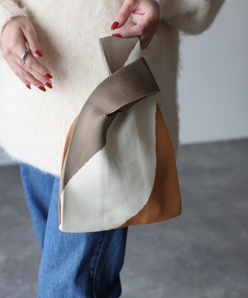 Riberry（リベリー）の「柄アソートミニニットバッグ（ハンドバッグ・レディース・ブラック系2/ブラック系1/ブラック系3/ホワイト/C/H/M/G/A/F/L/B/D/J/N/X/W/V・FREE）」の11枚目の写真