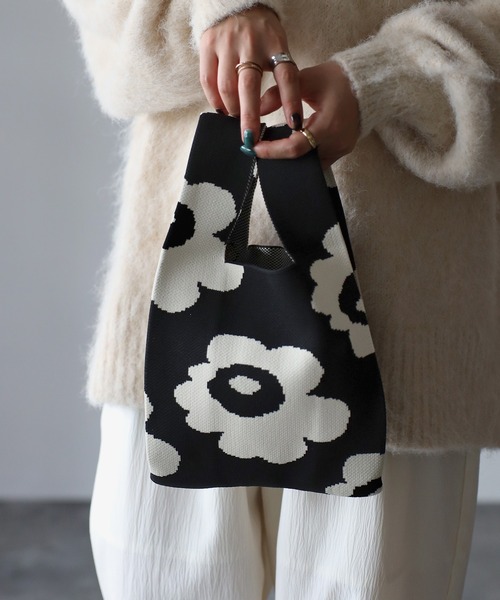 Riberry（リベリー）の「柄アソートミニニットバッグ（ハンドバッグ・レディース・ブラック系2/ブラック系1/ブラック系3/ホワイト/C/H/M/G/A/F/L/B/D/J/N/X/W/V・FREE）」の22枚目の写真