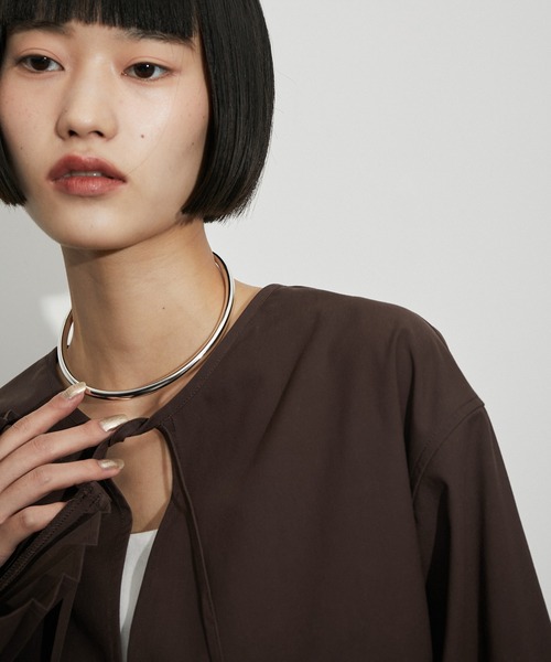 ADAM ET ROPE'(アダムエロペ)の「メタルカーブチョーカー(チョーカー・レディース・シルバー/ゴールド・FREE)」の9枚目の写真