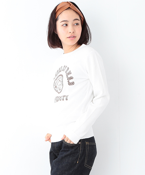 BEAMS BOY（ビームスボーイ）の「BEAMS BOY / サーマル カレッジプリント クルー（Tシャツ/カットソー・レディース・ホワイト/グレー/ネイビー・ONE SIZE）」の19枚目の写真