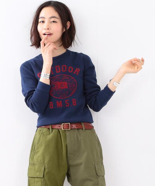 BEAMS BOY（ビームスボーイ）の「BEAMS BOY / サーマル カレッジプリント クルー（Tシャツ/カットソー・レディース・ホワイト/グレー/ネイビー・ONE SIZE）」の7枚目の写真