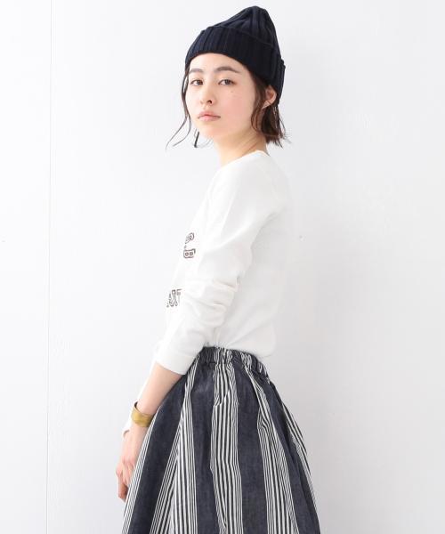 BEAMS BOY（ビームスボーイ）の「BEAMS BOY / サーマル カレッジプリント クルー（Tシャツ/カットソー・レディース・ホワイト/グレー/ネイビー・ONE SIZE）」の9枚目の写真