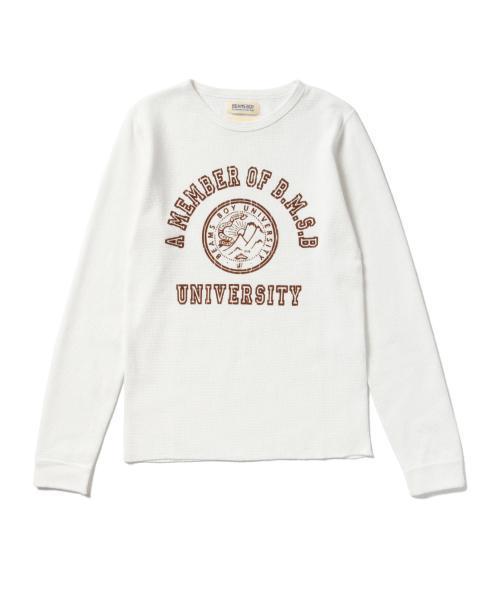 BEAMS BOY（ビームスボーイ）の「BEAMS BOY / サーマル カレッジプリント クルー（Tシャツ/カットソー・レディース・ホワイト/グレー/ネイビー・ONE SIZE）」の17枚目の写真