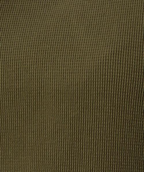 Another Edition（アナザーエディション）の「ワッフルノースリーブワンピース/ AEBC　COﾜｯﾌﾙ　NSLOP◆（ワンピース・レディース・ライトグレー/オリーブ・フリー）」の8枚目の写真