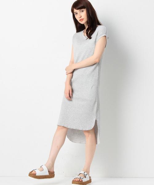 Another Edition（アナザーエディション）の「ワッフルノースリーブワンピース/ AEBC　COﾜｯﾌﾙ　NSLOP◆（ワンピース・レディース・ライトグレー/オリーブ・フリー）」の11枚目の写真