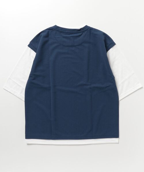 URBAN COLLECTION（アーバンコレクション）の「梨地フェイクベストレイヤードTシャツ（Tシャツ/カットソー・メンズ・ミント/ネイビー/ベージュ・XL/M/L）」の9枚目の写真