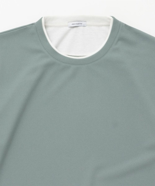 URBAN COLLECTION（アーバンコレクション）の「梨地フェイクベストレイヤードTシャツ（Tシャツ/カットソー・メンズ・ミント/ネイビー/ベージュ・XL/M/L）」の5枚目の写真