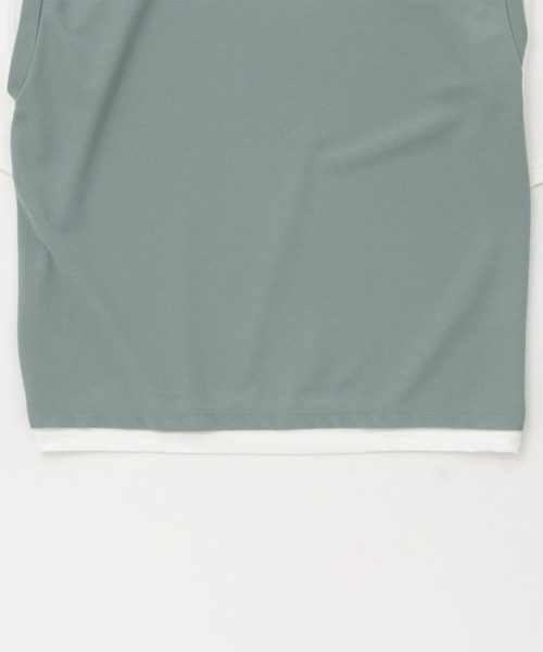 URBAN COLLECTION（アーバンコレクション）の「梨地フェイクベストレイヤードTシャツ（Tシャツ/カットソー・メンズ・ミント/ネイビー/ベージュ・XL/M/L）」の7枚目の写真