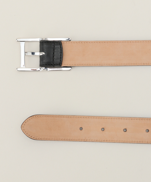 AP STUDIO(エーピーストゥディオ)の「*【ATELIER AMBOISE/アトリエ アンボワーズ】plate buckle belt (silver)(ベルト・レディース・ブラック・FREE)」の2枚目の写真