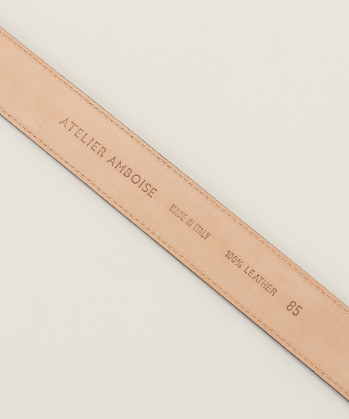 AP STUDIO(エーピーストゥディオ)の「*【ATELIER AMBOISE/アトリエ アンボワーズ】plate buckle belt (silver)(ベルト・レディース・ブラック・FREE)」の9枚目の写真