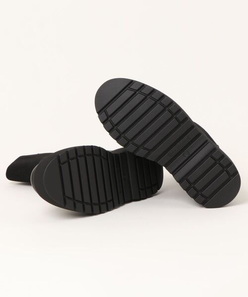 ORiental TRaffic（オリエンタルトラフィック）の「厚底リブニットブーツ 31423（ブーツ・レディース・ブラック/ブラウン・L/M/LL/S）」の4枚目の写真