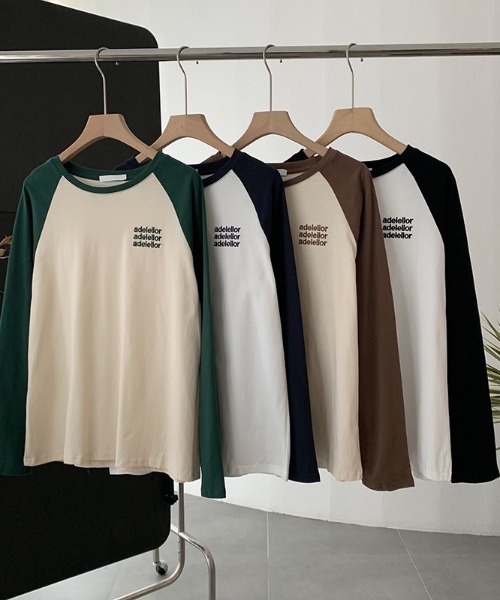 Mela(メラ)の「レター刺繍ラグランTEE(Tシャツ/カットソー・レディース・グリーン/ブラック/ブラウン/ネイビー・FREE)」の22枚目の写真