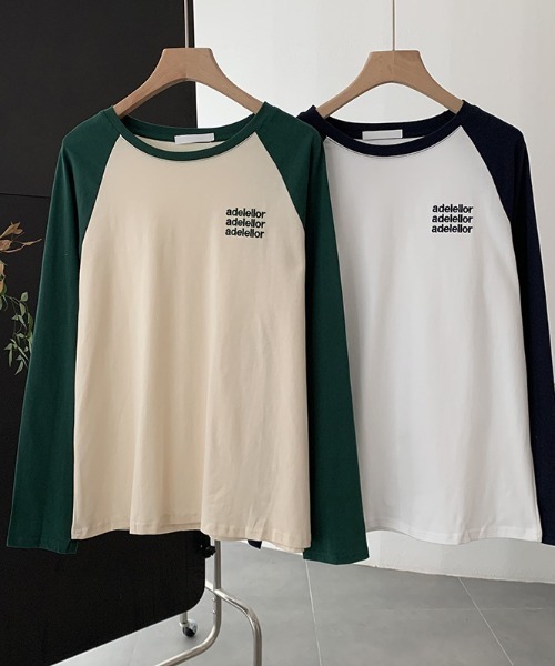 Mela(メラ)の「レター刺繍ラグランTEE(Tシャツ/カットソー・レディース・グリーン/ブラック/ブラウン/ネイビー・FREE)」の20枚目の写真