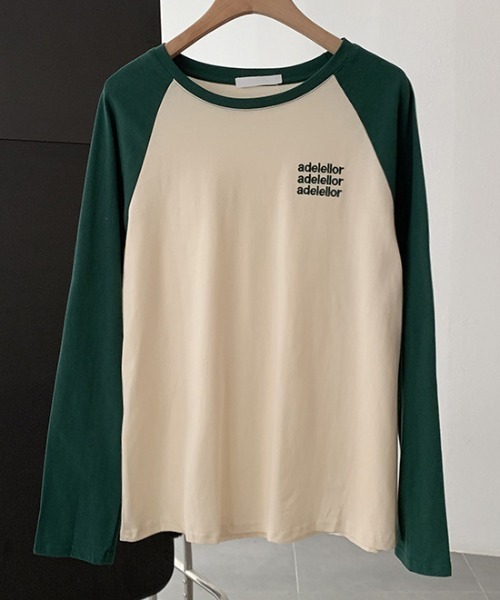 Mela(メラ)の「レター刺繍ラグランTEE(Tシャツ/カットソー・レディース・グリーン/ブラック/ブラウン/ネイビー・FREE)」の16枚目の写真