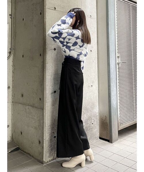 MURUA（ムルーア）の「フロントZIPフェザーニット（ニット/セーター・レディース・ブラック/ベージュ/ブルー・FREE）」の17枚目の写真