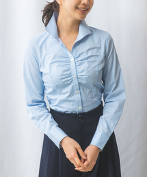 【NARACAMICIE】ロンドンストライプスタンドカラーシャツ