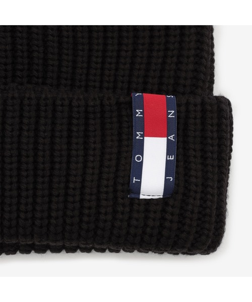 tommy jeans(トミー ジーンズ)の「ユニセックスニットキャップ(ニットキャップ/ビーニー・メンズ・アイボリー/ブラック・FREE)」の6枚目の写真