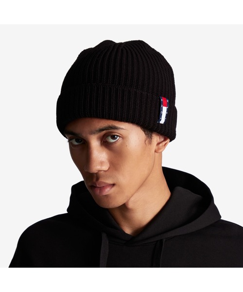 tommy jeans(トミー ジーンズ)の「ユニセックスニットキャップ(ニットキャップ/ビーニー・メンズ・アイボリー/ブラック・FREE)」の7枚目の写真