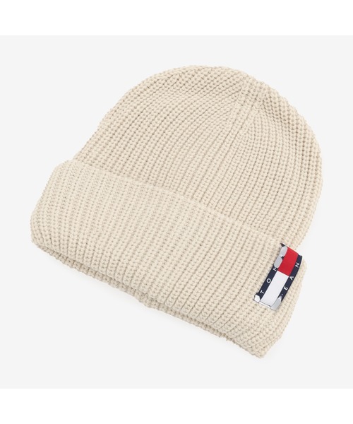 tommy jeans(トミー ジーンズ)の「ユニセックスニットキャップ(ニットキャップ/ビーニー・メンズ・アイボリー/ブラック・FREE)」の11枚目の写真