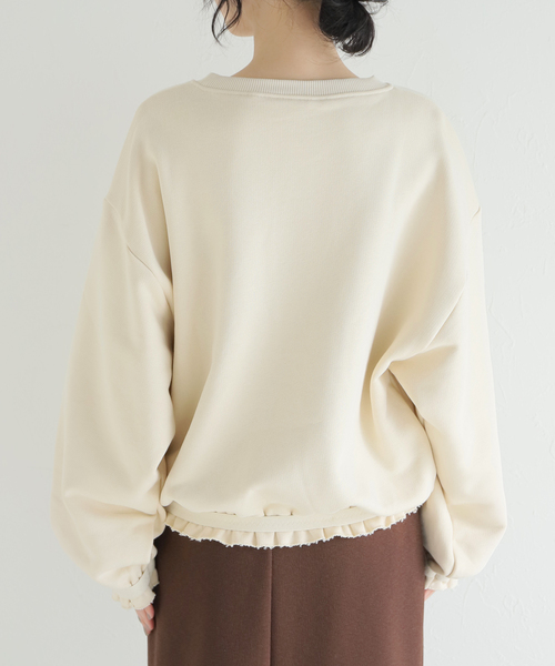 IENA LA BOUCLE(イエナラブークル)の「【BASERANGE/ベースレンジ】MAIN ROUTE スウェット(Tシャツ/カットソー・レディース・アイボリー・FREE)」の4枚目の写真