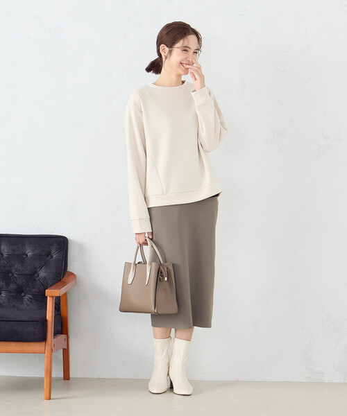 MONO　COMME CA（モノコムサ）の「型押しハンドルバッグ（ハンドバッグ・レディース・ベージュ/ブラック/モカ/ダークグレー・FREE）」の17枚目の写真