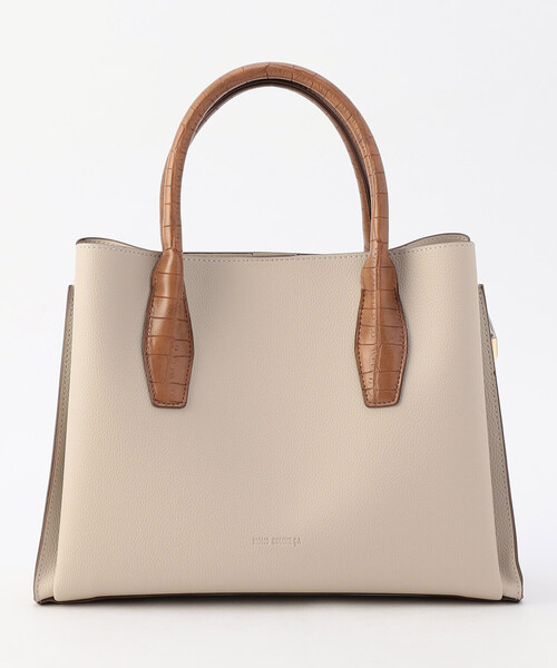 MONO　COMME CA（モノコムサ）の「型押しハンドルバッグ（ハンドバッグ・レディース・ベージュ/ブラック/モカ/ダークグレー・FREE）」の6枚目の写真