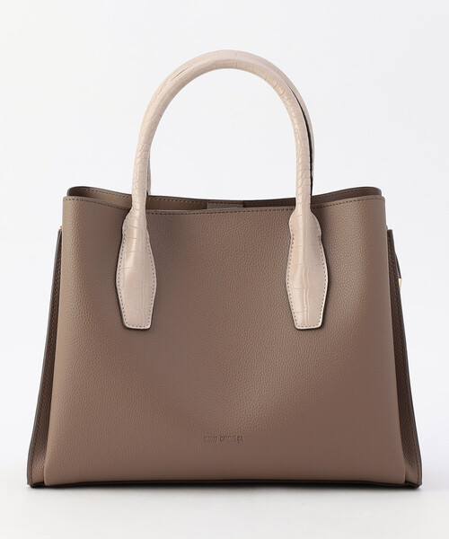 MONO　COMME CA（モノコムサ）の「型押しハンドルバッグ（ハンドバッグ・レディース・ベージュ/ブラック/モカ/ダークグレー・FREE）」の8枚目の写真