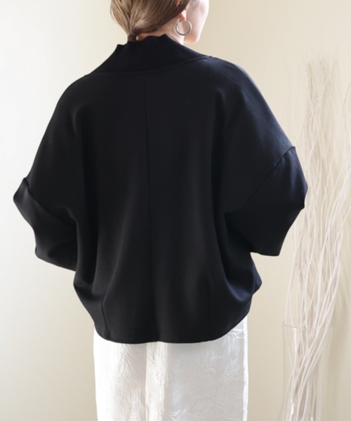 ULEULA（ウルア）の「ノーカラーカーディガン/リブトッパー（カーディガン/ボレロ・レディース・ブラック/ベージュ・FREE）」の8枚目の写真