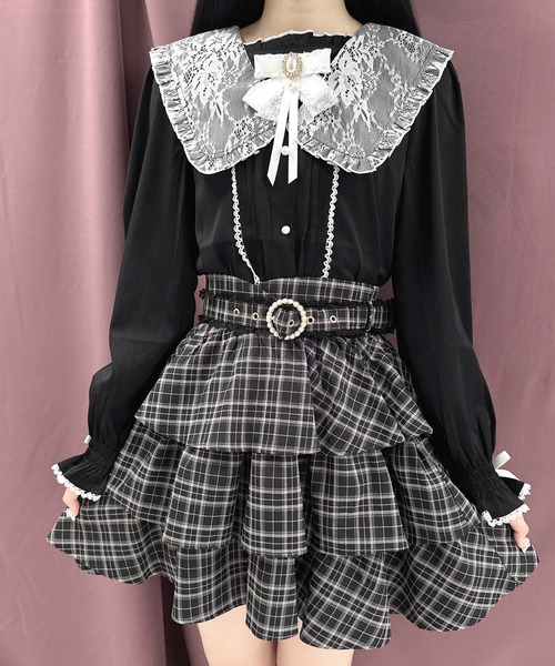 ROJITA(ロジータ)の「セーラー衿ブローチ付きブラウス(シャツ/ブラウス・レディース・ホワイト/ブラック/ピンク・FREE)」の4枚目の写真